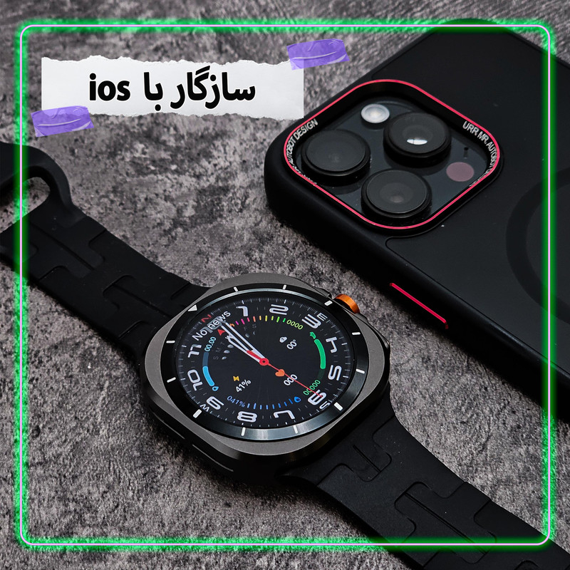 ساعت هوشمند 46 میلی متر وونک مدل VS1 با بند سیلیکونی